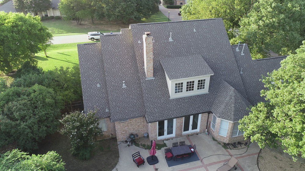 aerial footage of house